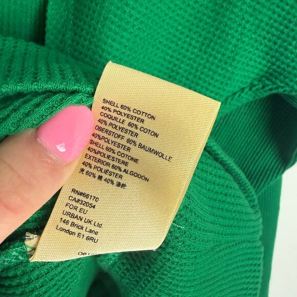 Anthropologie Pilcro Angie Mock Neck Waffle Top Green Size Small S EUC - Picture 8 of 11
